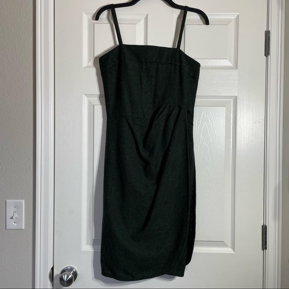 Sino London Dark Green Wool Dress Size 8